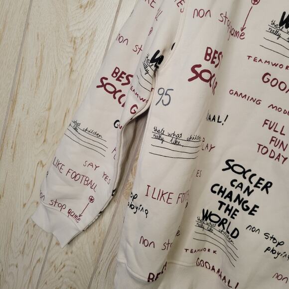 ZARA Soccer Theme Crewneck Boys Pullover Sweater - Picture 3 of 6